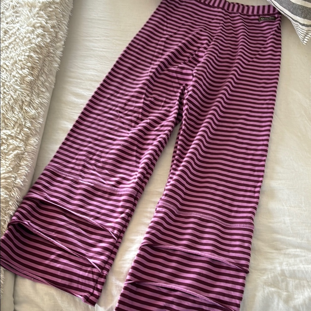 Purple and Black Striped Pants